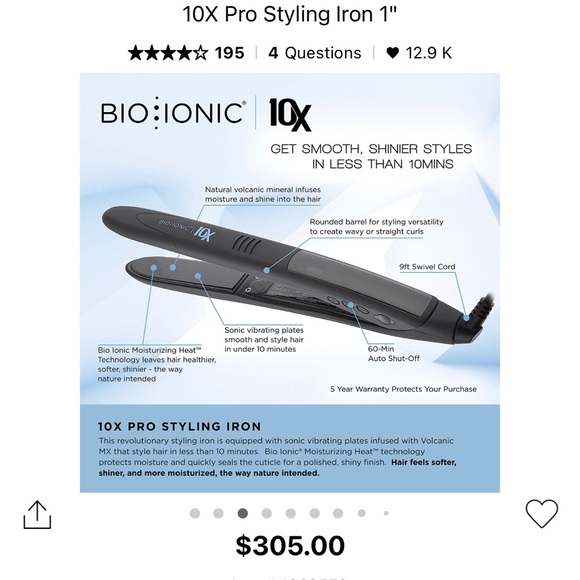 Bio ionic hair straightener - Picture 2 of 3